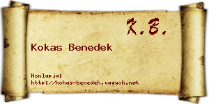 Kokas Benedek névjegykártya